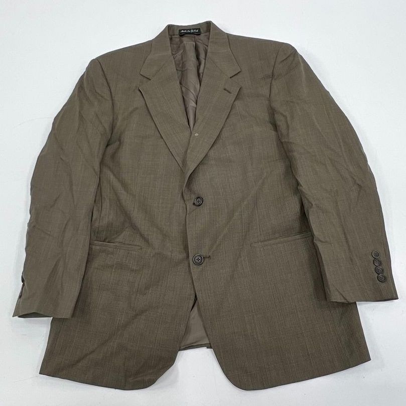 Vintage 90s Society Brand Gray Glen Plaid 2 Button Sport Coat Blazer USA Men's