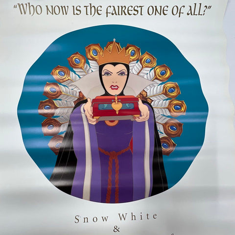 Vintage 1997 Disney Snow White Evil Queen 60th Anniversary Poster Set of 2 USA