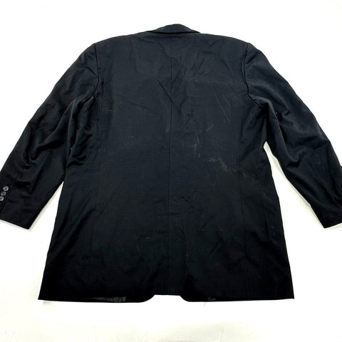 Burberry London Men's Black Two Button Suit Jacket Blazer Size 48