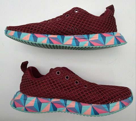 NOBULL Mesh Runner Burgundy Prismatic Geometric Running Shoes Size Men 5.5