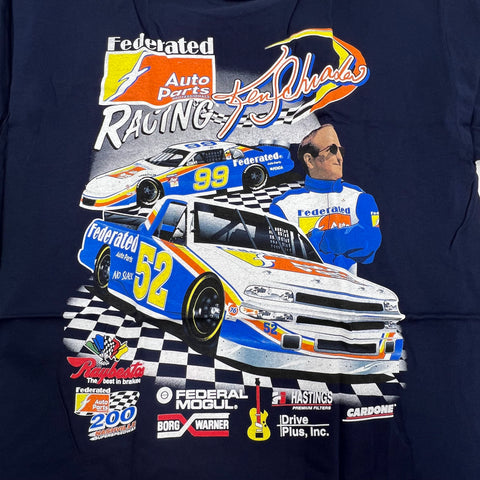 Vintage Y2K NASCAR Ken Schrader Federated Auto Parts 200 Racing T-Shirt Sz XL