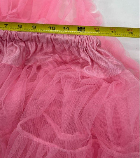 Leg Avenue Pink Ruffled Layered Tulle Mini Tutu Skirt Women's Plus Size 1X-2X
