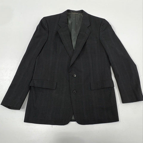 Vintage 80s Christian Dior Monsieur Men's Gray Pinstripe Blazer Jacket Sz 44L
