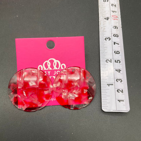 Sassy Jones NWT Zaria Red Stud Earrings Vivienne Multi Bracelet Set
