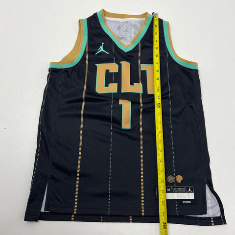 Jordan Lamelo Ball #1 Charlotte Hornets City Edition Swingman Jersey Youth M