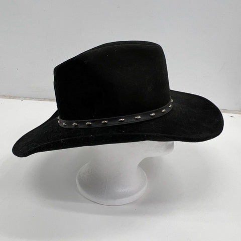 Dallas Hats Black Outlaw 3 Western Cowboy Hat Studded Star Band Size 7