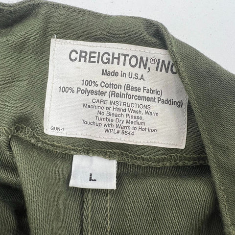 Vintage Creighton Inc Olive Green Padded Shooting Field Jacket Coat Men's L
