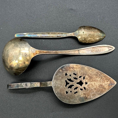 Vintage Silver Plate Serving Flatware Lot Rogers & Community 3 Piece Set