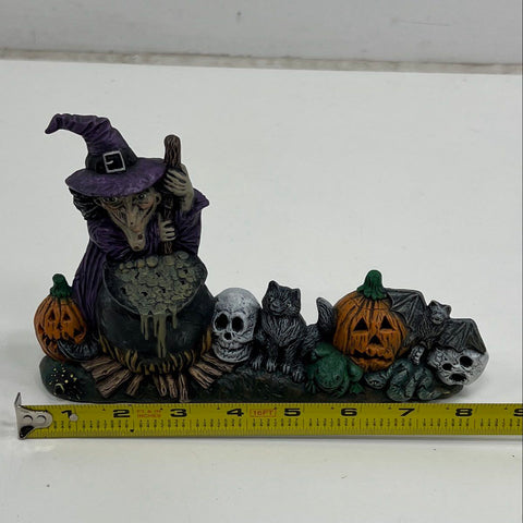 Vintage Ceramic Halloween Lot Haunted House Witch Ghost Maple Ridge Figurines