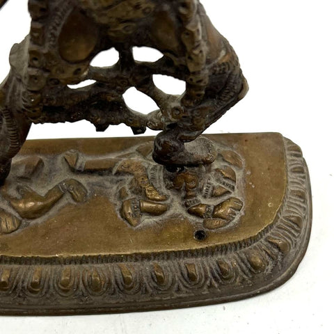 Vintage Tibetan Bronze Vajrayogini Statue 6" Buddhist Deity Figure Himalayan Art