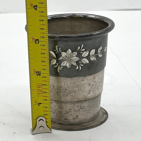 Van Bergh Quadruple Plate Collapsible Travel Cup Antique Rochester NY 752