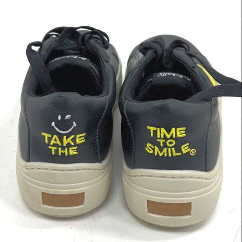 Dr. Scholl's Smileyworld Time Off Black Low Top Sneakers Size 8.5