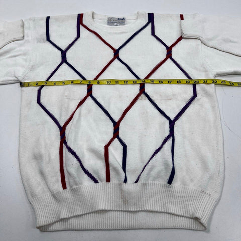 Vintage 90s Pringle Sports Nick Faldo Cotton Argyle Golf Sweater Sz M