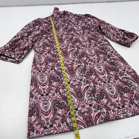 Tyler Boe Women's Paisley Mock Neck Balloon Sleeve Shift Dress Multi Sz XL NWT