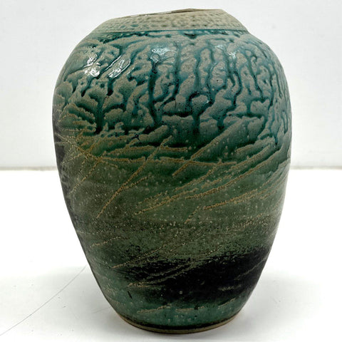 Colleen Riley Ceramic Vase Studio Pottery Handmade Drip Glaze Minnesota Artist