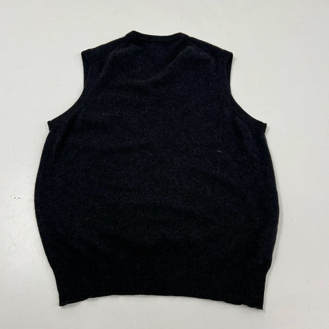 Vintage Brooks Brothers Men's Cashmere Sweater Vest Charcoal V-Neck Size 42