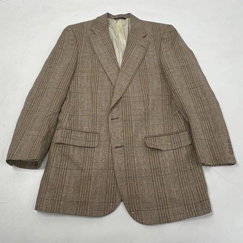 Vintage 80s Burberrys' Glen Plaid Wool Sport Coat Blazer for Woolf Brothers