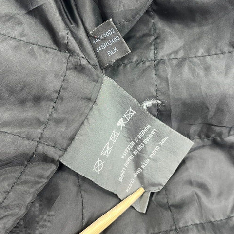 Kenneth Cole Reaction Black Faux Leather Hooded Moto Jacket Men's M