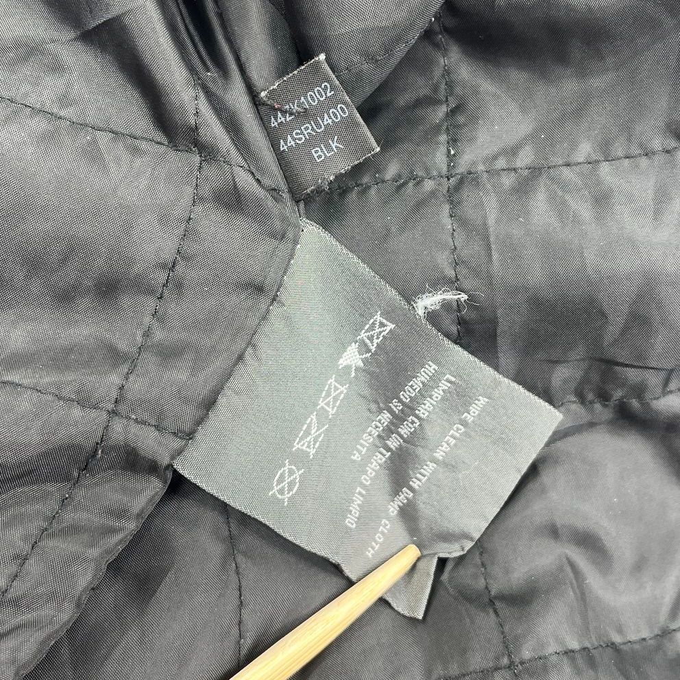 Kenneth Cole Reaction Black Faux Leather Hooded Moto Jacket Men's M