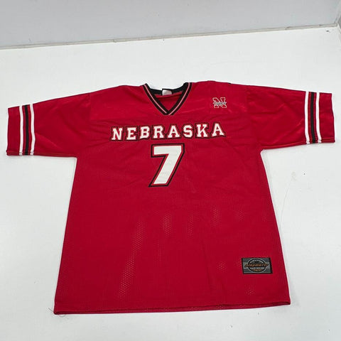Vintage Y2K Top of the World Nebraska Huskers #7 Football Jersey Red Mens M
