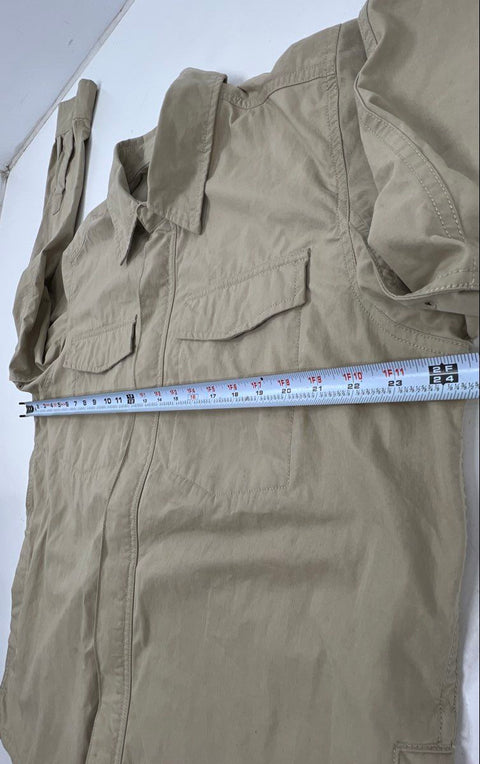 Patagonia Men's Tan Organic Cotton Nylon Full Zip Shirt Jacket Sz L
