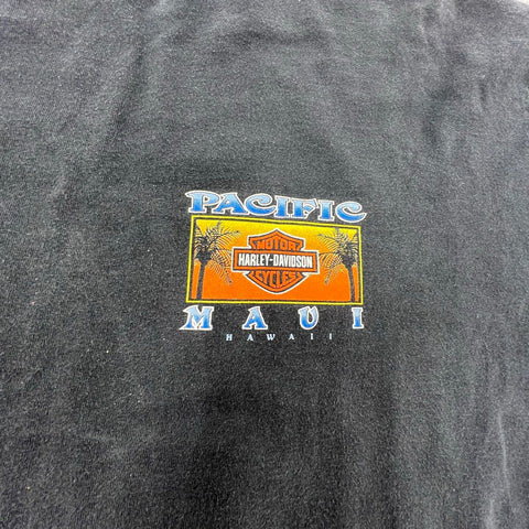 Vintage 1999 Harley-Davidson Maui Hawaii Biker T-Shirt Double Stitch Sz L