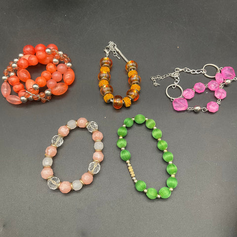 Wearable Jewelry Lot 14 Beaded Stretch Bracelets Bangles Boho Vintage Style