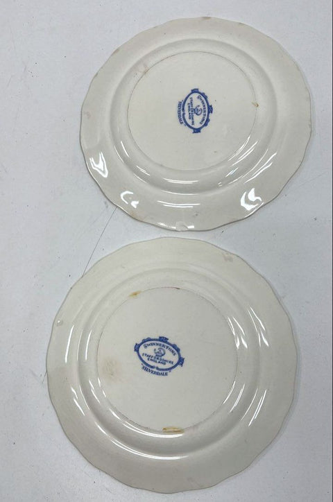 Lot 3 Antique Plates Swinnertons Silverdale & GDA Limoges Relish Dish Vintage