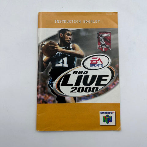 NBA Live 2000 Nintendo 64 N64 CIB Complete in Box Manual EA Sports Retro 1999