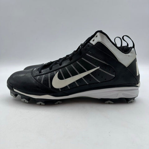 Nike Air Diamond Elite Black Silver White Baseball Cleats IOB Size 15