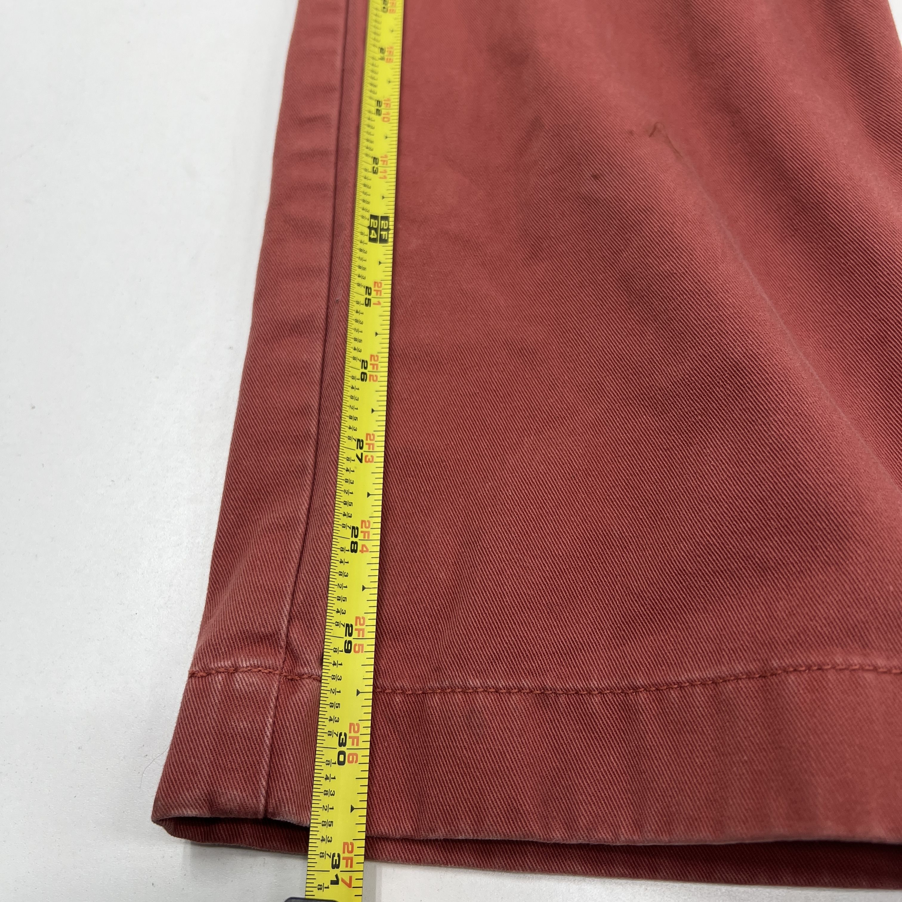 J.Crew Twill Nantucket Red Flat Front Pants Men's Size 33x32