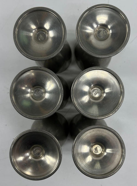 Vintage Pewter 12 Piece Lot Goblets Creamer Sugar Gravy Boat Compote Basket