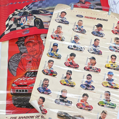 Vintage 90s-00s NASCAR Poster Lot 3 Dale Earnhardt Jr Ford Racing Benson