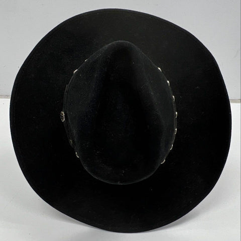 Dallas Hats Black Outlaw 3 Western Cowboy Hat Studded Star Band Size 7