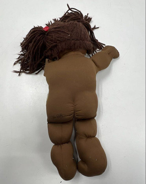 Vintage 1982 Cabbage Patch Kids Doll Coleco Brown Yarn Hair Brown Eyes 16"