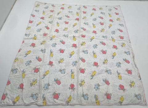 Vintage 80s 90s Health-tex Baby Blanket Towel Lot Lull-A-Bear Tennis Teddy Mixed