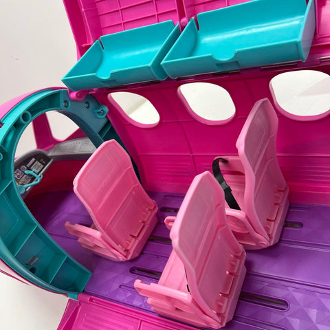 Mattel Barbie Dreamplane Playset GJB33 Folding Pink Private Jet Airplane Toy