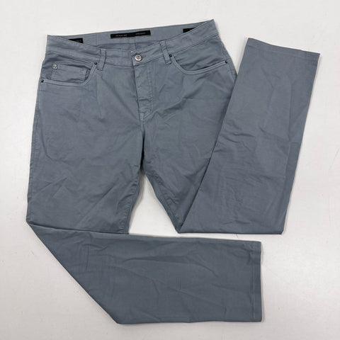 Teleria Zed Men's Gray Dyed Touch Pants Made in Italy Sz 34