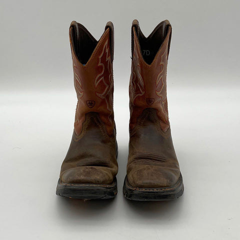 Ariat Sierra Distressed Brown Leather Western Cowboy Work Boots Men's Size 7D