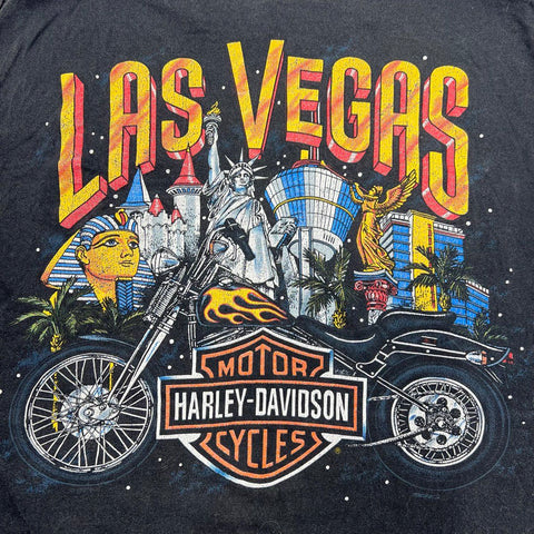 Vintage 1996 Harley-Davidson Las Vegas Biker Tank Top Faded USA Made Sz XL