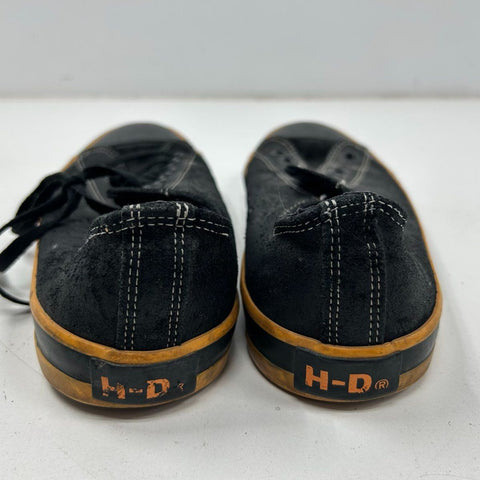 Harley-Davidson D93811 Black Suede Gum Sole Low Top Sneakers Men's Size 11.5