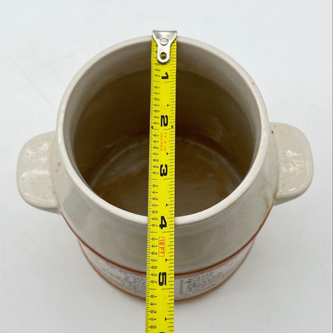 FTD Secla Portugal Ceramic Utensil Holder Floral Measurement Chart Vintage