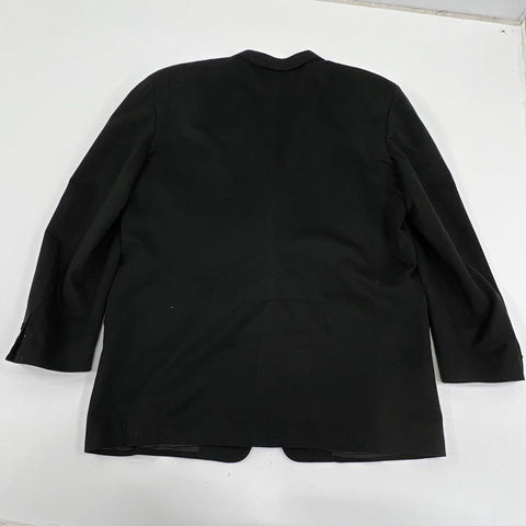 Canali for Stanley Korshak Men's Blazer Sport Coat Black Lana Cashmere Sz 48