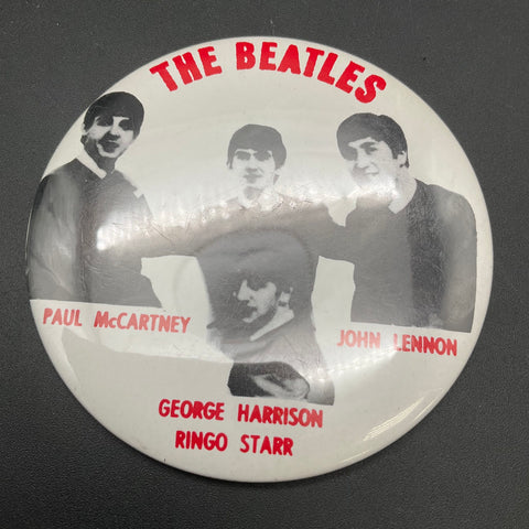 The Beatles Vintage Pinback Button Lot Rock Memorabilia 2 Pieces 1960s Style