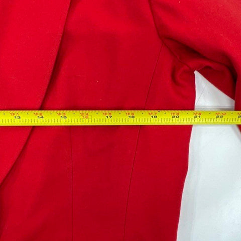 Vintage 80s Pendleton Red 100% Wool Blazer Jacket Made in USA Sz 18