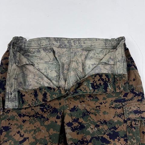 USMC Men's Woodland MARPAT Camo MCCUU Military Cargo Pants Large Long