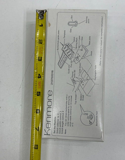 Kenmore Buttonholer Sewing Machine Attachment 213702016 w/ Templates In Box