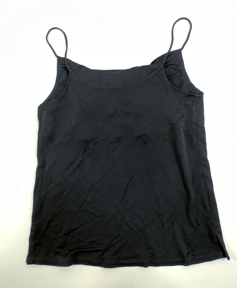 NWT Women's Anthropologie Black Cowl Neck Spaghetti Strap Tank Top - Size Small