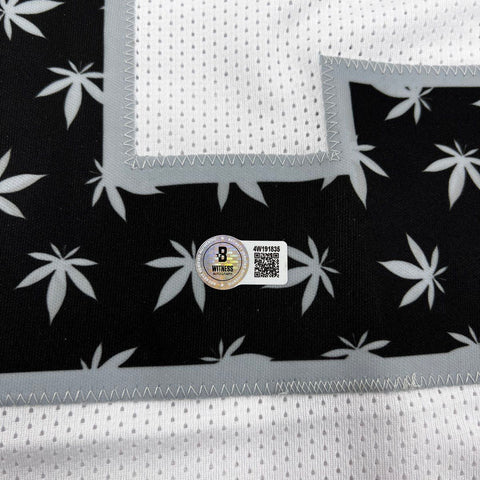 JaMarcus Russell Autographed Football Jersey White Marijuana Print Sz XL COA