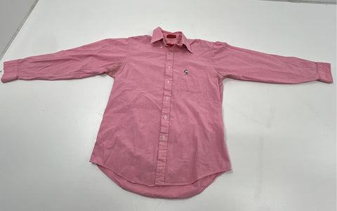 Vintage 90s Peanuts Men's Pink Button Down Snoopy Shirt Sz 14.5 32/33
